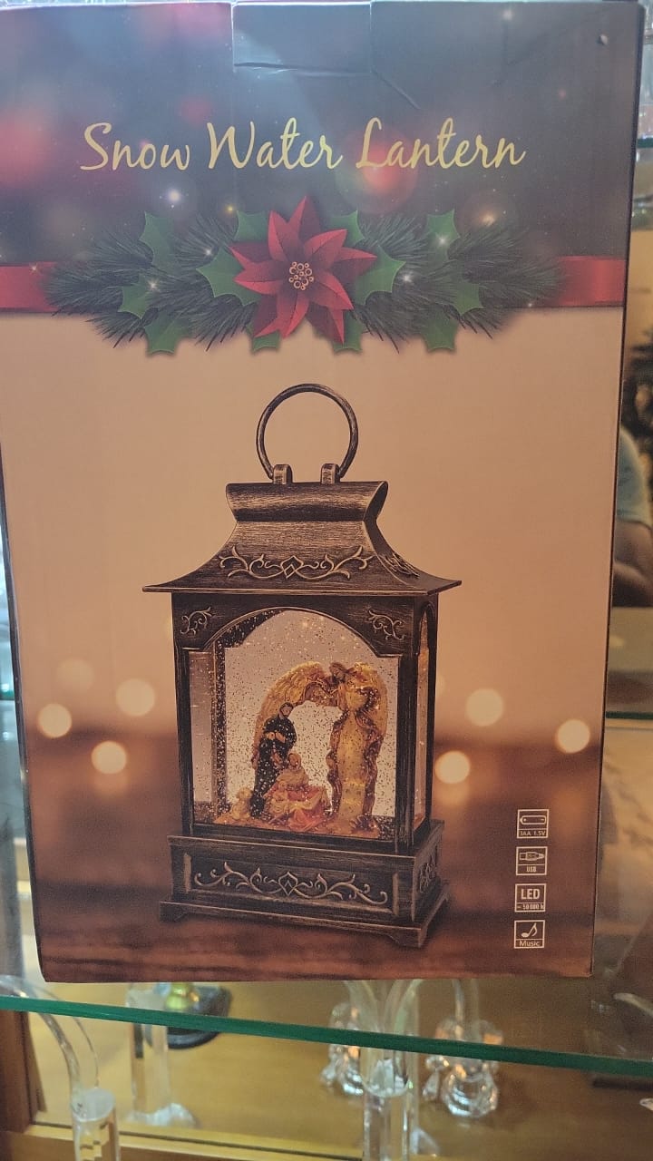 Christmas Snow Globe Lighted Angel Lantern Christmas Snow Globe Lighted Angel Lantern